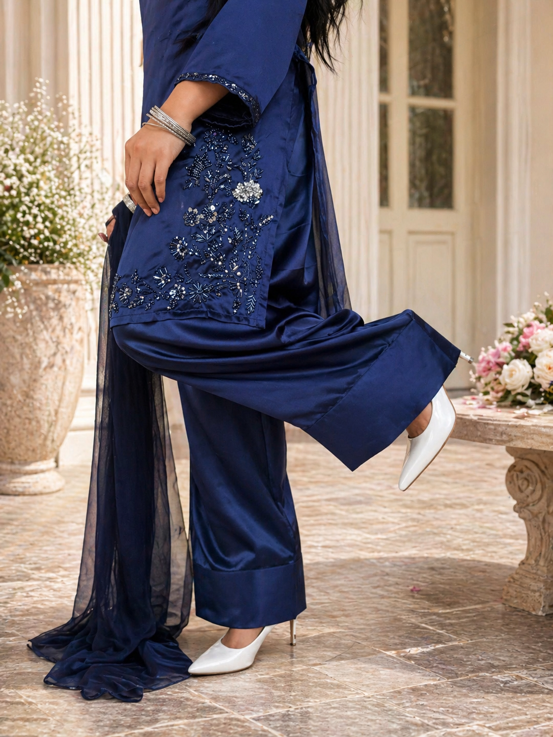 Blue Farshi Shalwar