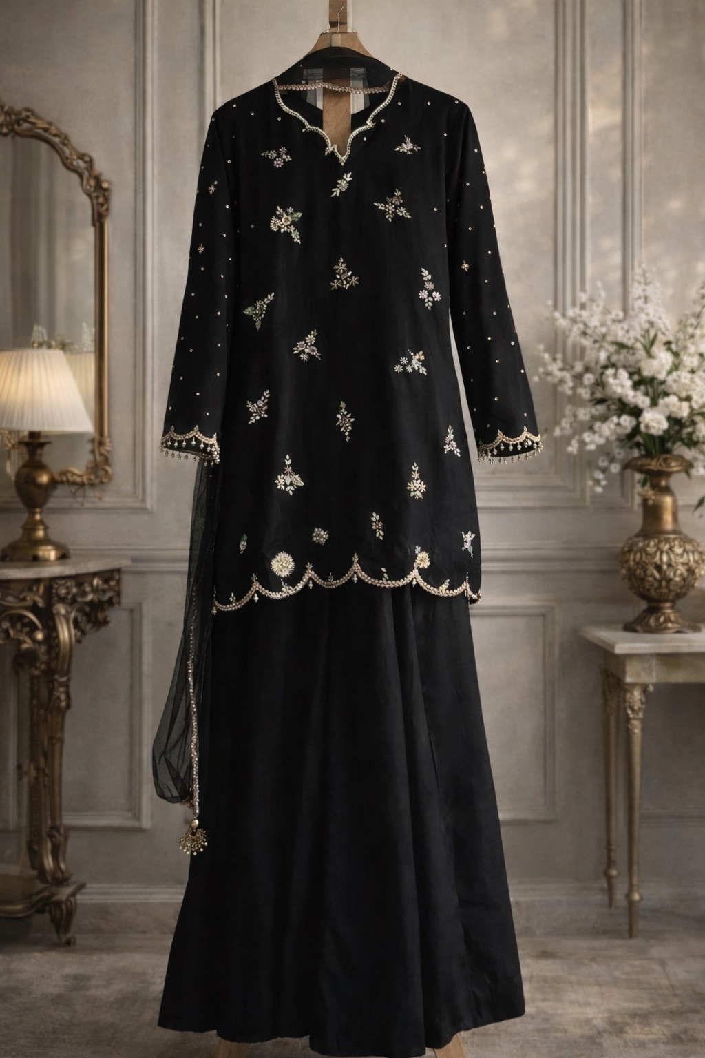 Black Fairy Shalwar Suit