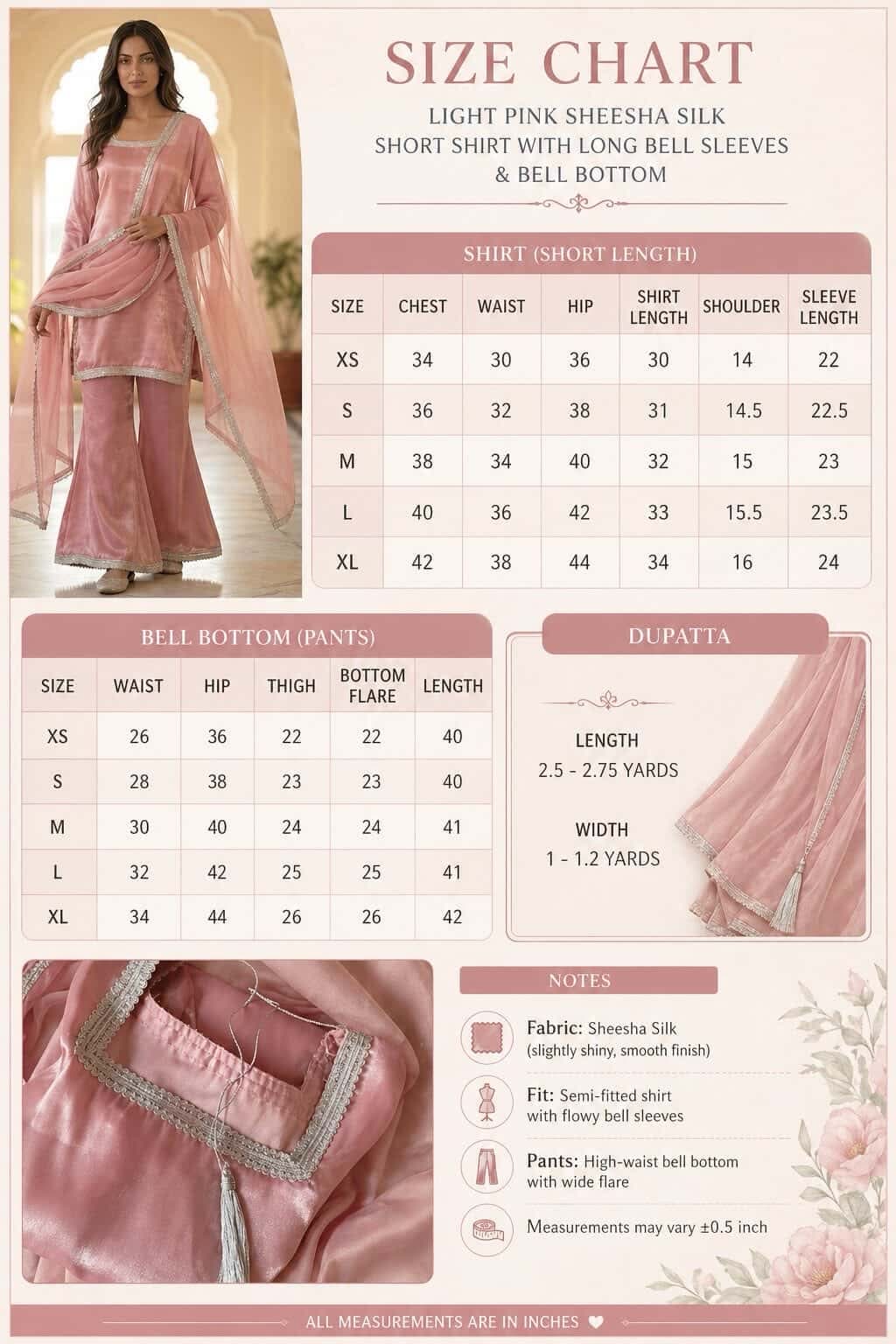 3 pieces Sheesha Silk Kurti Set